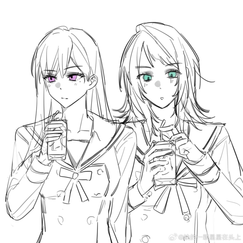 shiina taki and yahata umiri (bang dream! and 1 more) drawn by feiyu30903448