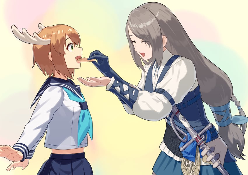 jill warrick, shikanoko noko, and han megumi (final fantasy and 2 more) drawn by yagi2013