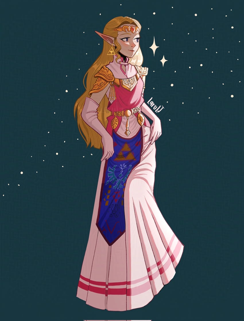 princess zelda (the legend of zelda and 1 more) drawn by larulj