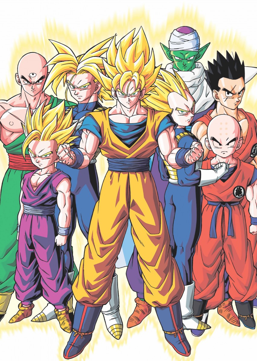 son goku, vegeta, son gohan, trunks, piccolo, and 3 more (dragon ball and 1 more)