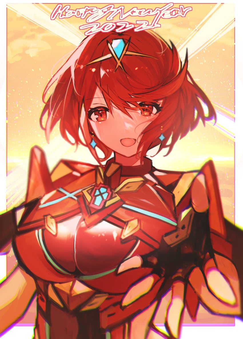 pyra (xenoblade chronicles and 1 more) drawn by tarbo_(exxxpiation)