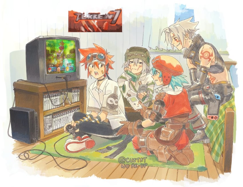 haseo, black rose, kite, tsukasa, kuryuu tokio, and 3 more (tekken and 8 more) drawn by custat