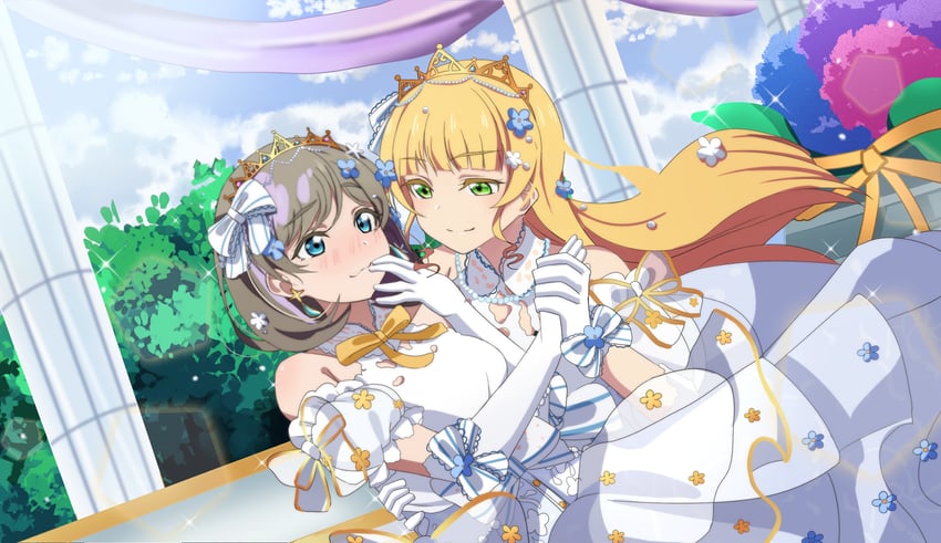 heanna sumire and tang keke (love live! and 1 more) drawn by yumel_lot