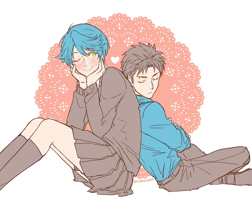 kashima yuu and hori masayuki (gekkan shoujo nozaki-kun) drawn by onegingek