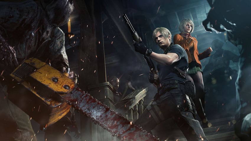 leon s. kennedy, ashley graham, and dr. salvador (resident evil and 1 more)