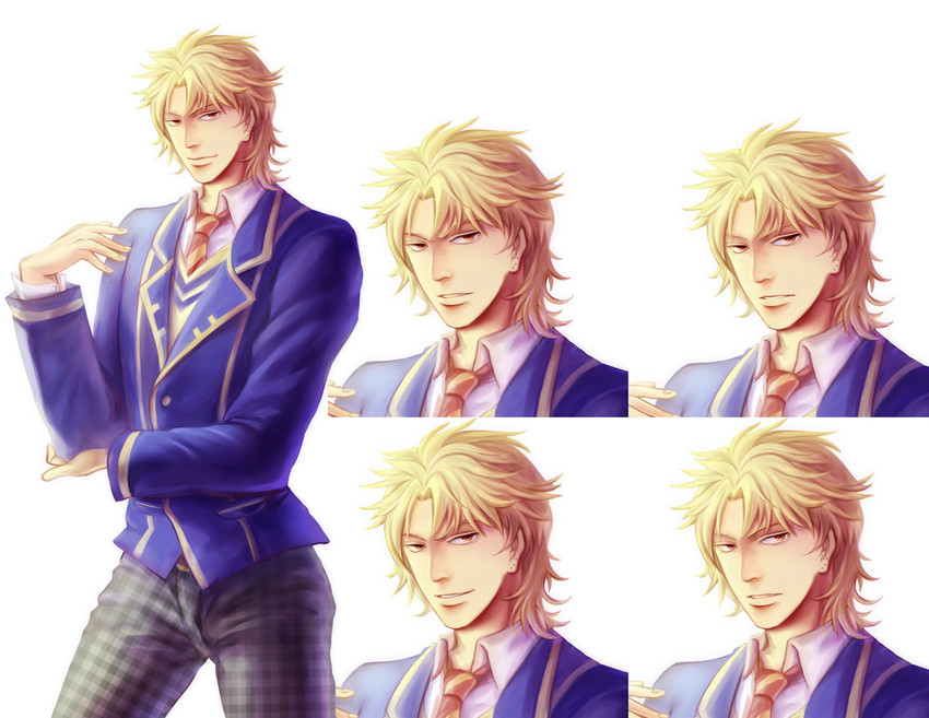 dio brando (jojo no kimyou na bouken and 1 more) drawn by dameningen