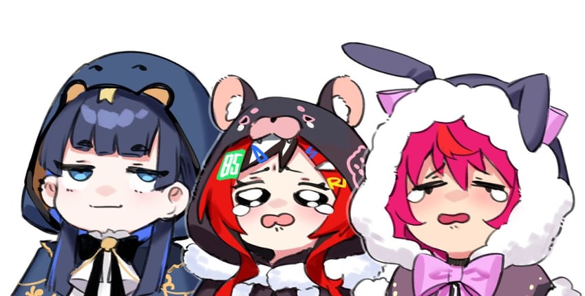 ouro kronii, hakos baelz, and irys (hololive and 1 more) drawn by dasdokter