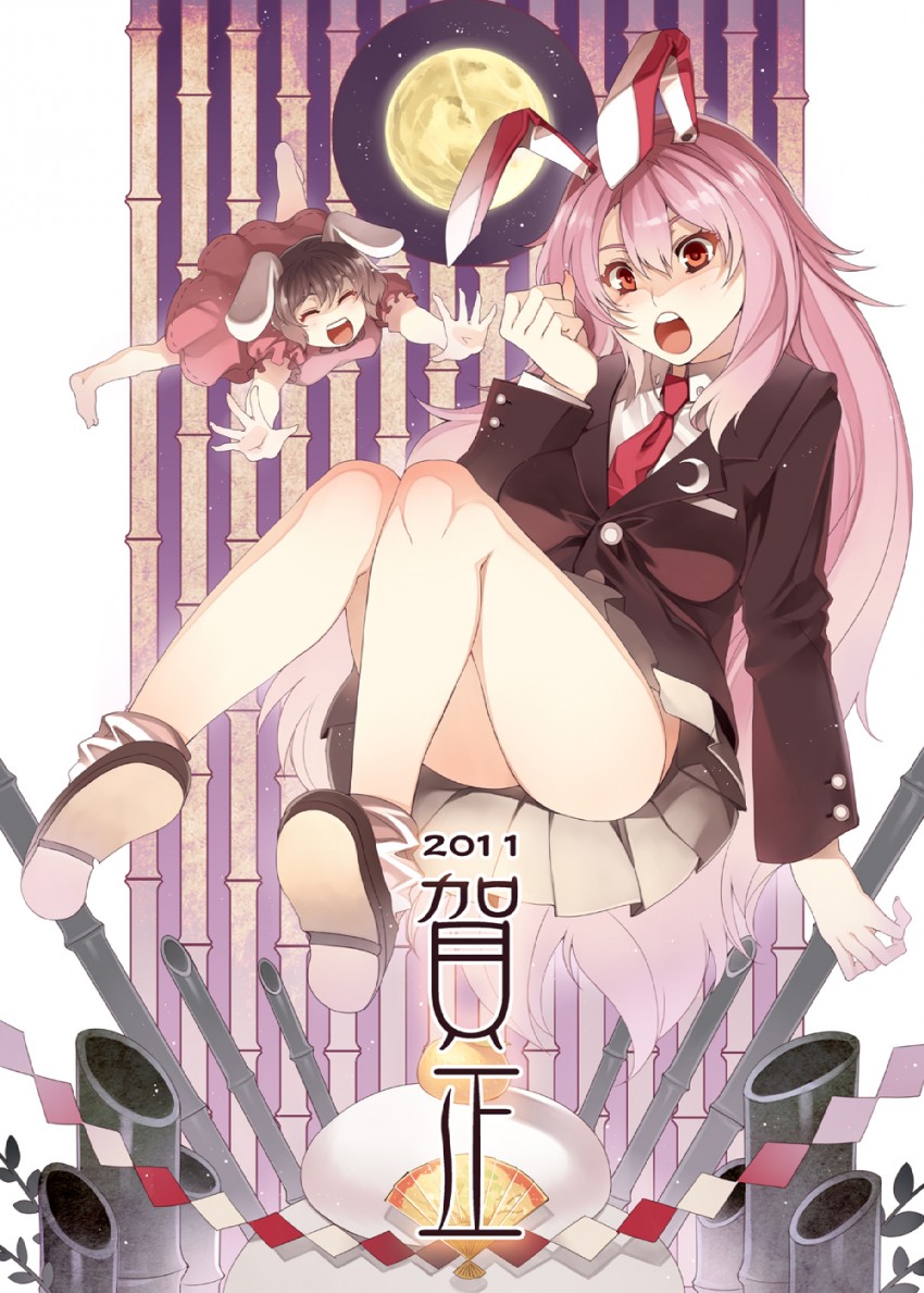 reisen udongein inaba and inaba tewi (touhou) drawn by mizuryu_kei