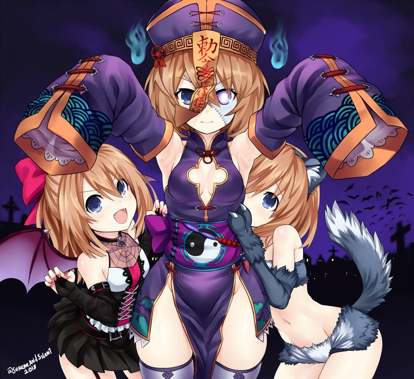 blanc, rom, and ram (neptune) drawn by sereneandsilent
