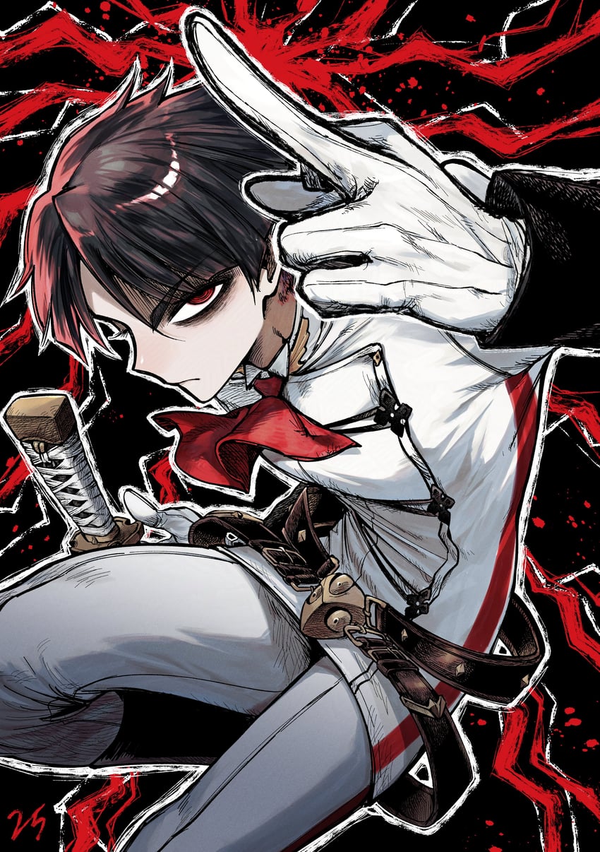 kazuma asogi (ace attorney and 2 more) drawn by gkt_eo