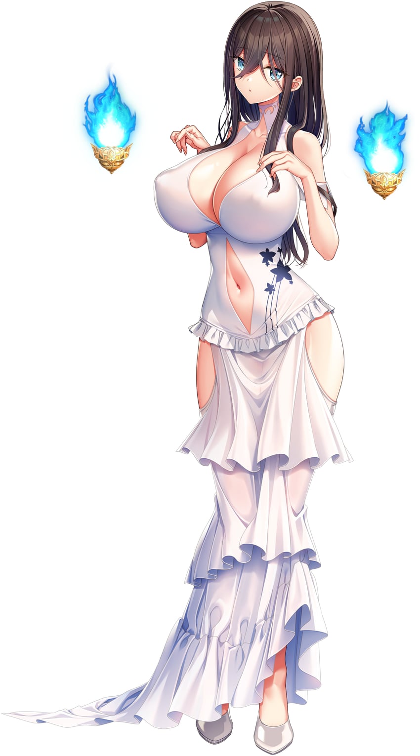 anastasia mysterante (motto! haramase! honoo no oppai isekai oppai maid gakuen!) drawn by akagi_rio