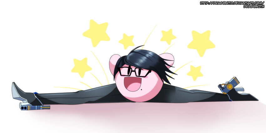 kirby and bayonetta (kirby and 3 more) drawn by dragonith