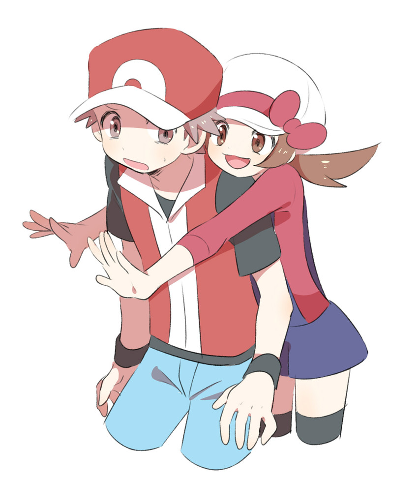 red and lyra (pokemon and 2 more) drawn by pumpkinpan
