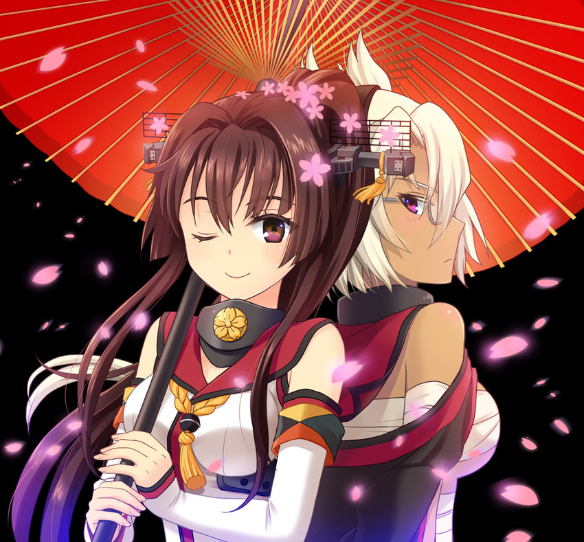 yamato and musashi (kantai collection) drawn by kuromaro