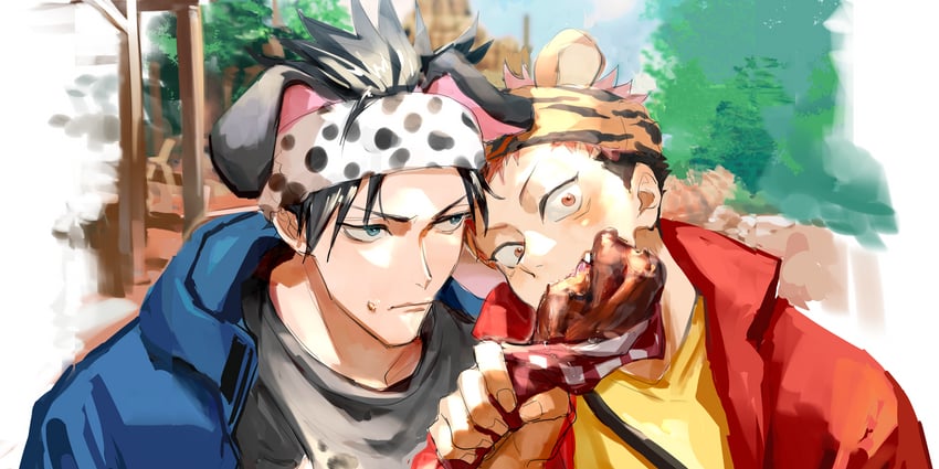 itadori yuuji and fushiguro megumi (jujutsu kaisen) drawn by juju_net