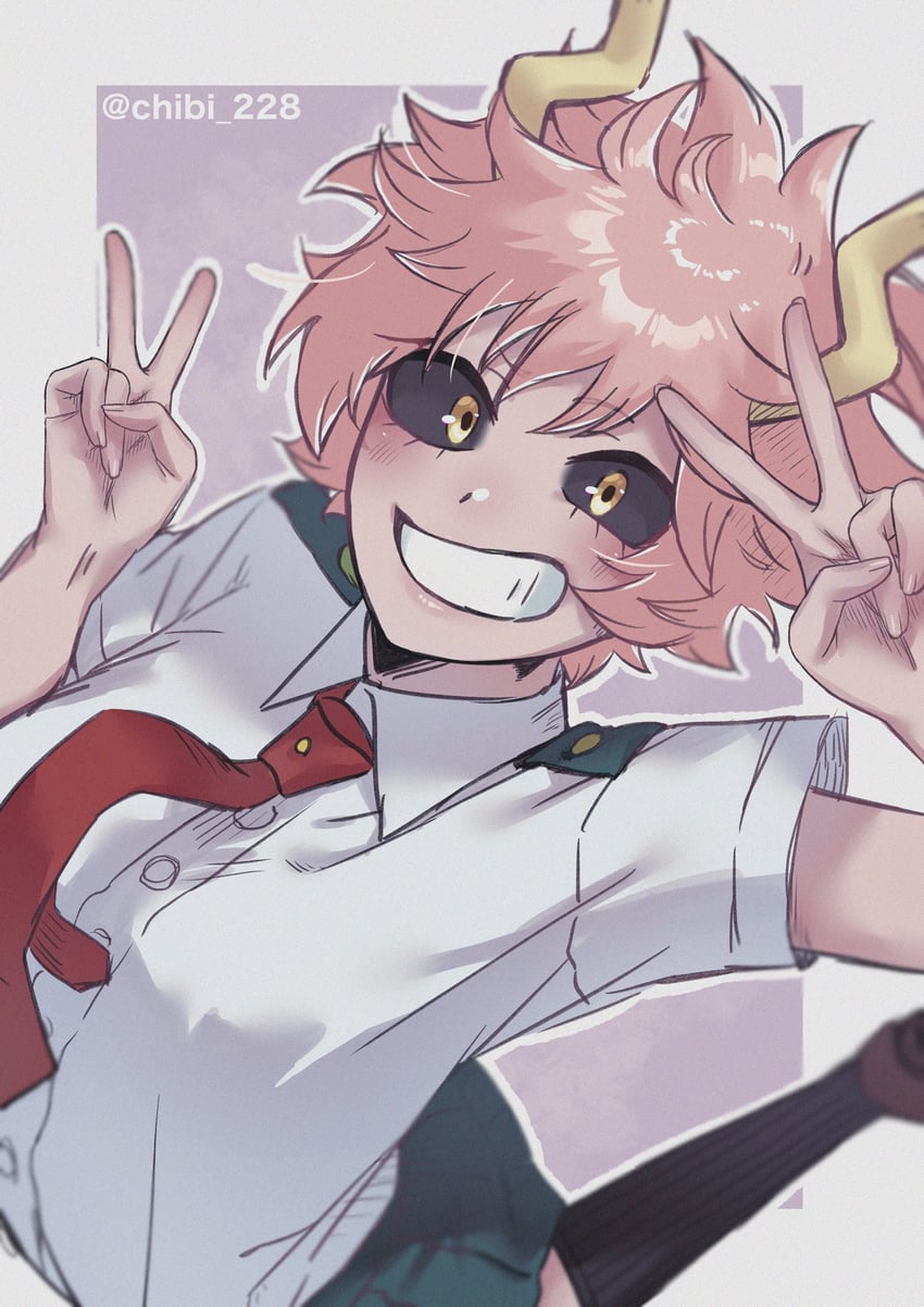 ashido mina (boku no hero academia) drawn by chibi_228