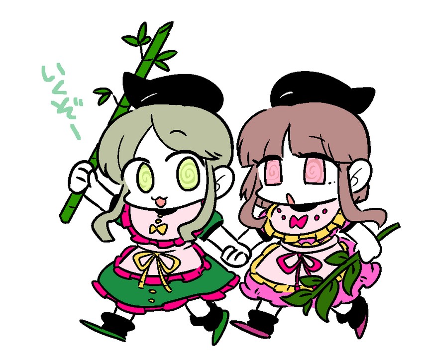 nishida satono and teireida mai (touhou) drawn by harunori_(hrnrx)