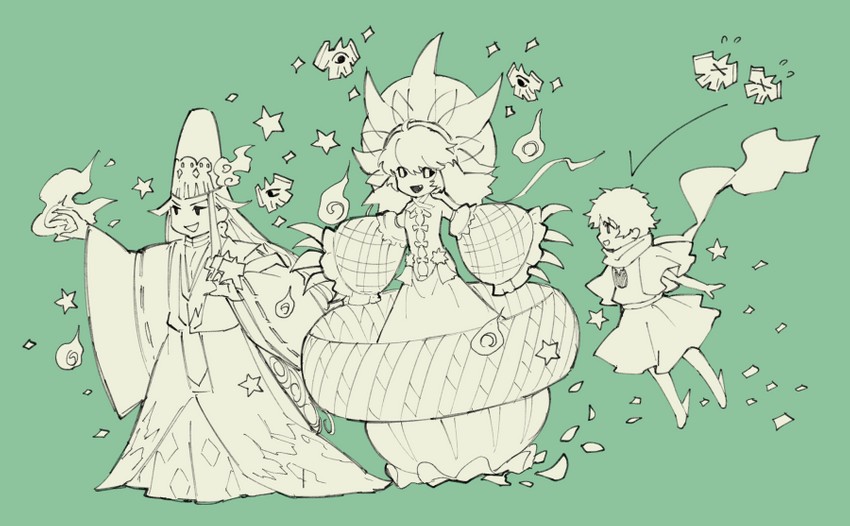 ashiya douman, van gogh, and voyager (fate and 1 more) drawn by morumoru_(kuromrmr)