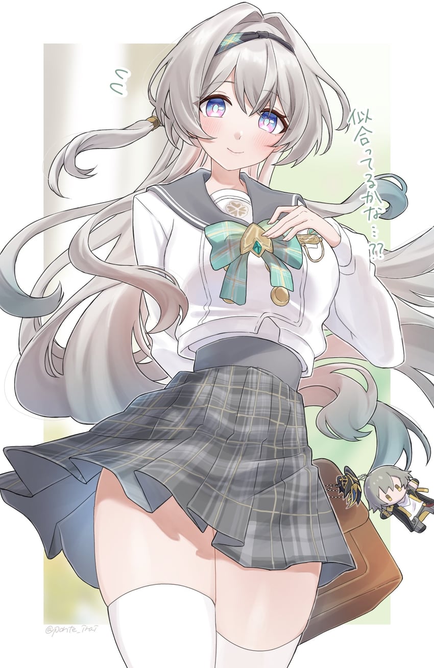 trailblazer, firefly, and caelus (honkai and 1 more) drawn by ponte_irai