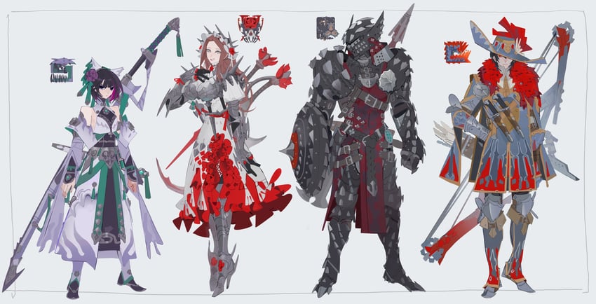 monster hunter, lala barina, balahara, quematrice, and hirabami (monster hunter and 1 more) drawn by nslacka