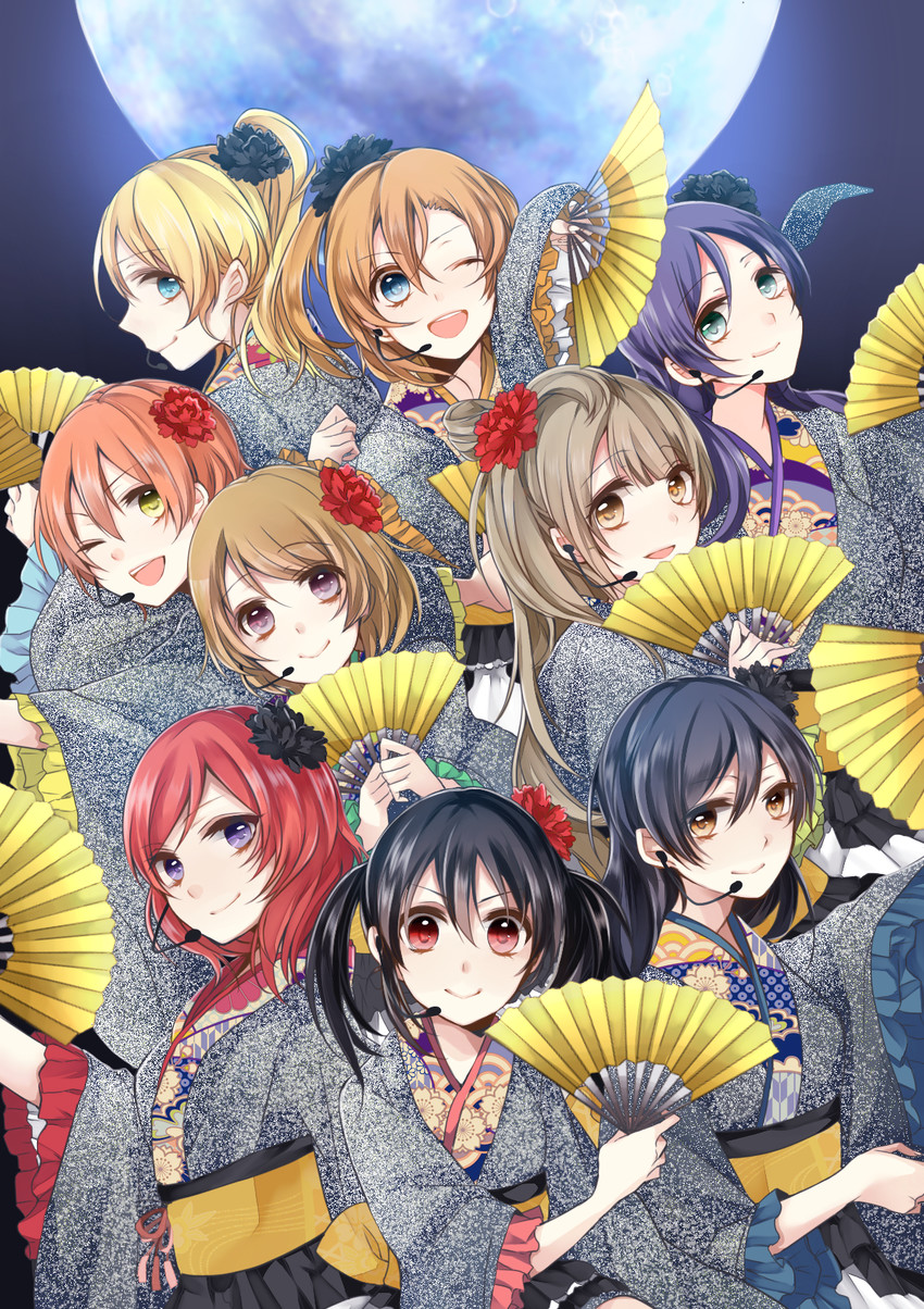 nishikino maki, tojo nozomi, sonoda umi, yazawa nico, ayase eli, and 4 more (love live! and 1 more) drawn by haru_(haru2079)