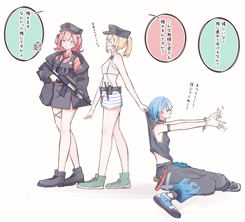 hoshimachi suisei, sakura miko, and kazama iroha (hololive and 1 more) drawn by chamomile_(kazumasa)