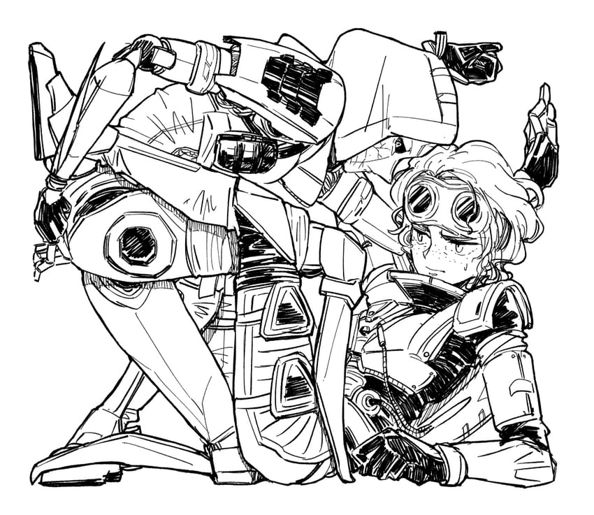 ash and horizon (apex legends) drawn by mononobex