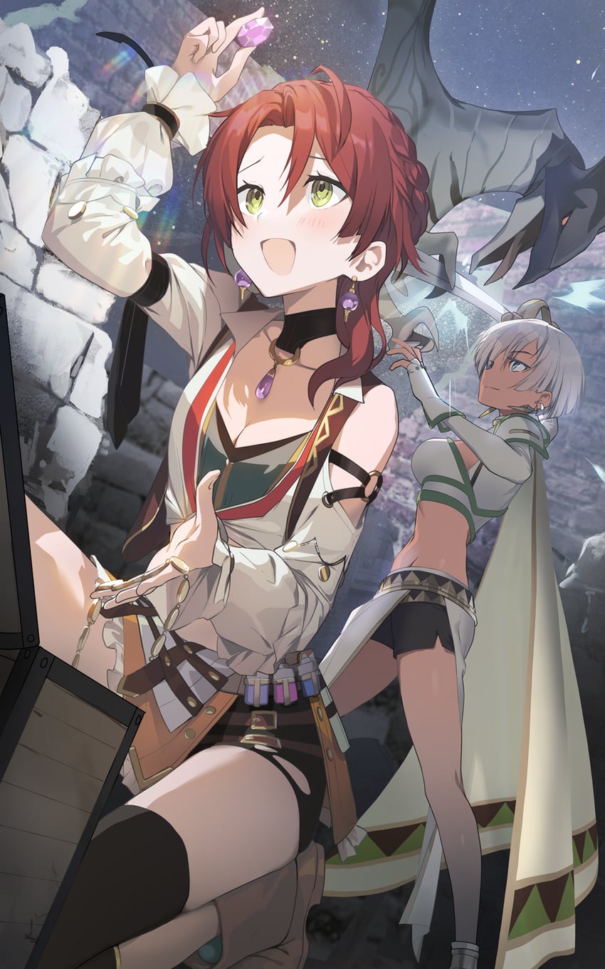 heidi and mu seqstanse (atelier and 2 more) drawn by akinashi_yuu