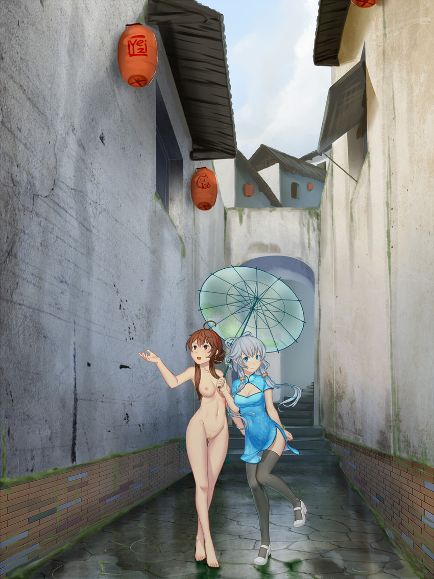 luo tianyi and yuezheng ling (vocaloid and 1 more) drawn by dongqing_zaozigao