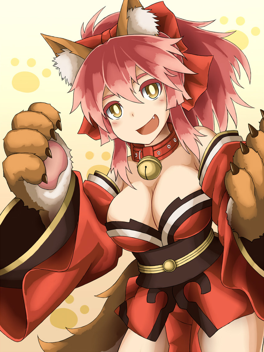 tamamo and tamamo cat (fate and 1 more) drawn by yomura_(yohann48)