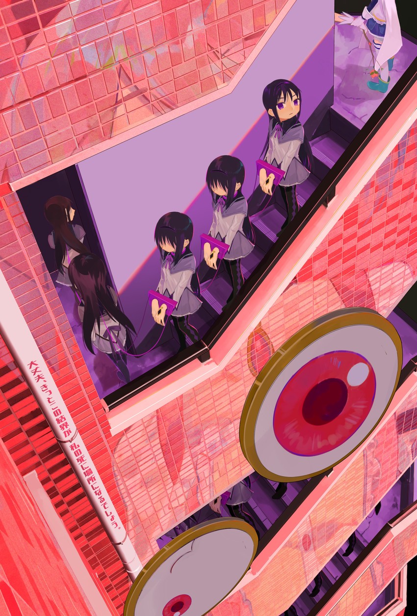 akemi homura, kaname madoka, miki sayaka, and kyubey (mahou shoujo madoka magica) drawn by mihifu