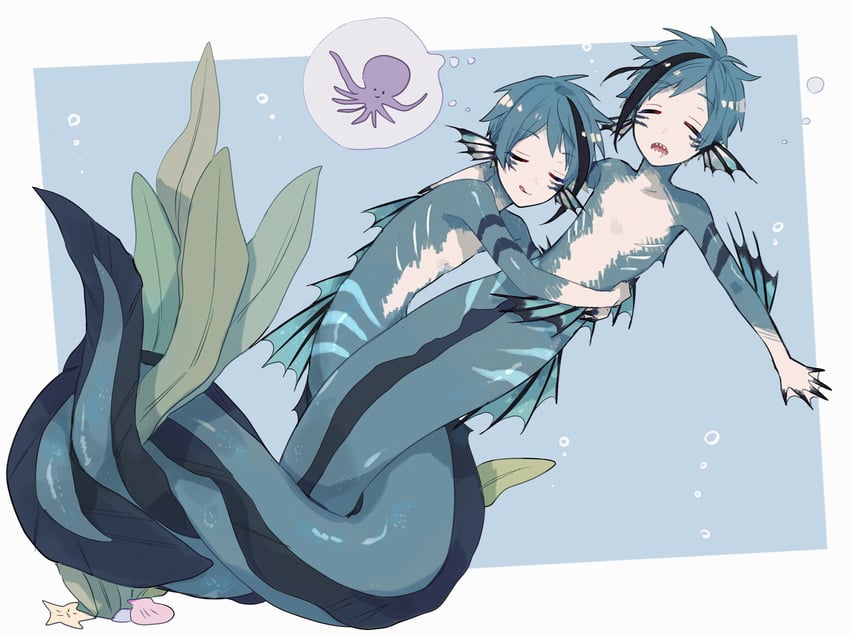 floyd leech and jade leech (twisted wonderland) drawn by chashibu