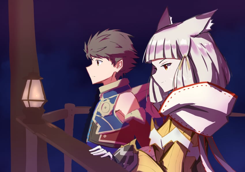 nia and rex (xenoblade chronicles and 1 more) drawn by tsukinaga