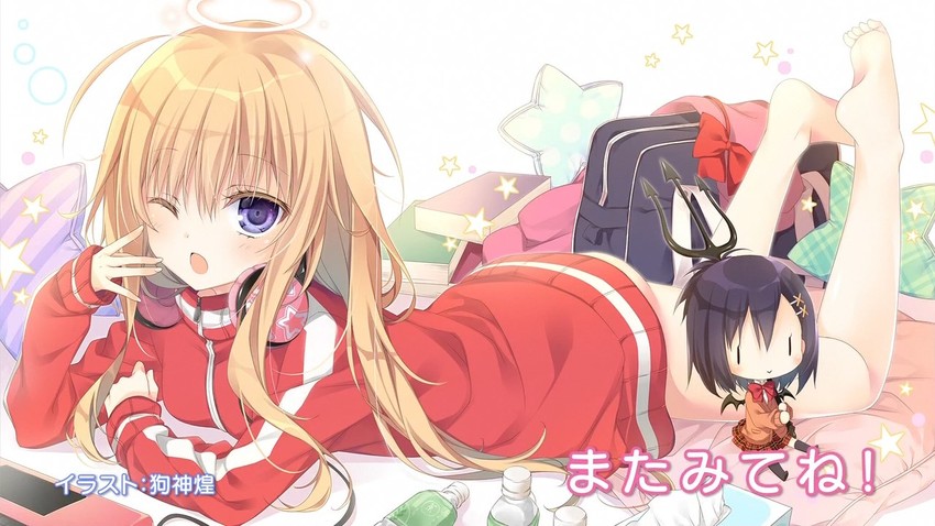gabriel tenma white and vignette tsukinose april (gabriel dropout) drawn by inugami_kira