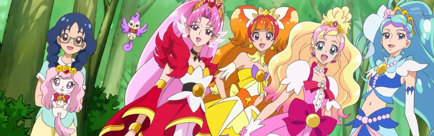 amanogawa kirara, haruno haruka, kaidou minami, cure twinkle, akagi towa, and 6 more (precure and 1 more)