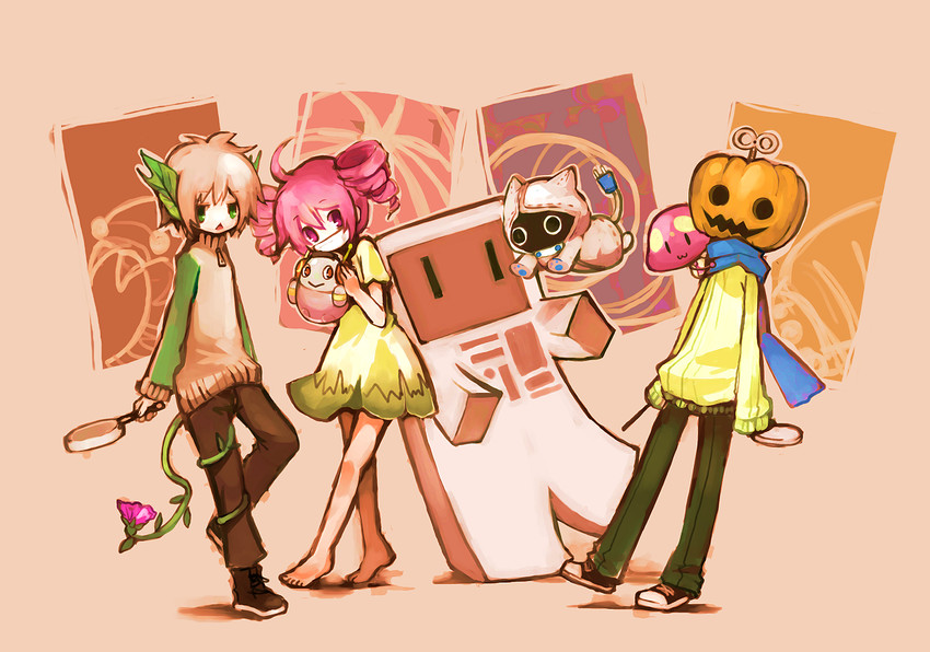 kasane teto, neumafu, koronba 4-gou, pumpking, mitei nanda, and 2 more (utau and 2 more) drawn by eruri_(mgmn)