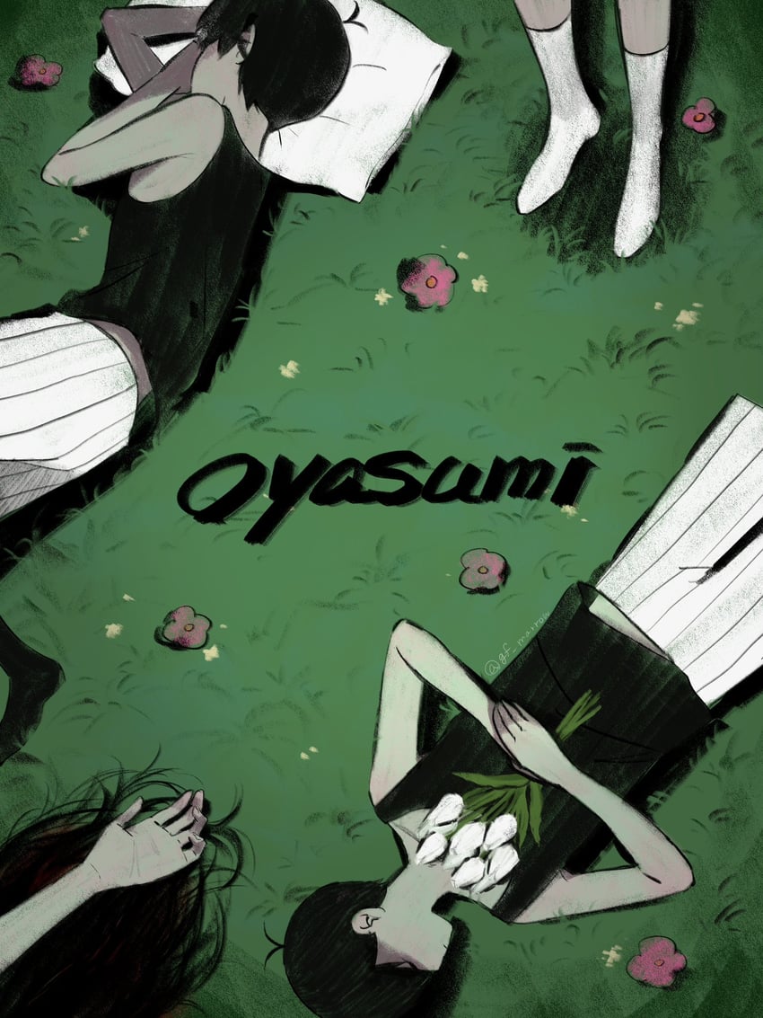 sunny, omori, and mari (omori) drawn by gf_marrow