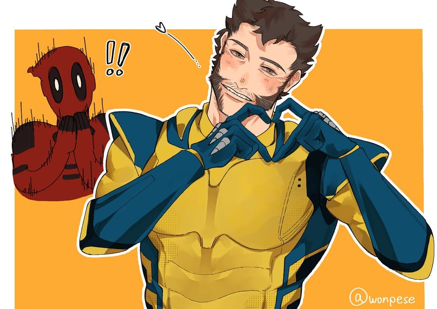 wolverine and deadpool (marvel and 4 more) drawn by wonpese