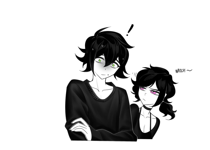 ashley graves and andrew graves (the coffin of andy and leyley) drawn by aierlaobo