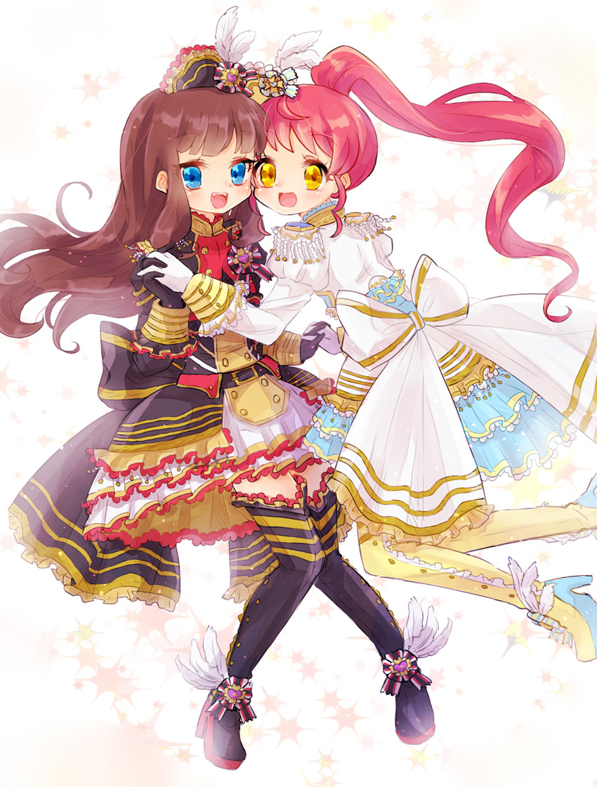 kurosu aroma and shiratama mikan (pretty series and 1 more) drawn by shi-bamaru