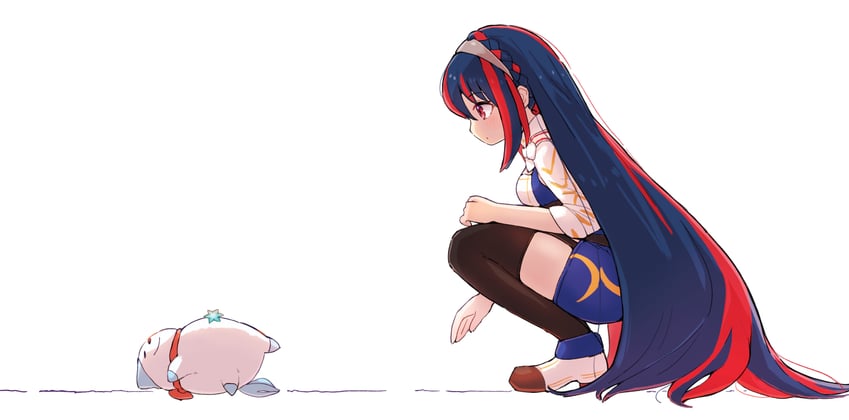 sommie and female alear (fire emblem and 1 more) drawn by kutabireta_neko