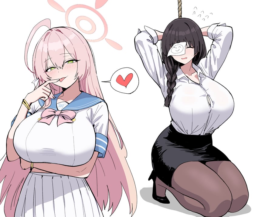 sensei, doodle sensei, hanako, and female sensei (blue archive) drawn by xipa