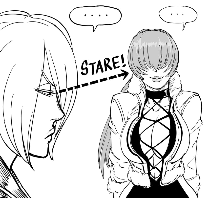 angel and shermie (the king of fighters and 1 more) drawn by bb_(baalbuddy)