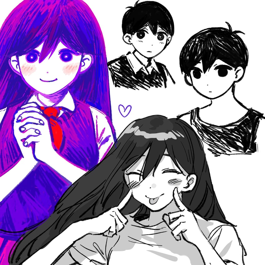 sunny, omori, and mari (omori) drawn by bu3hgg