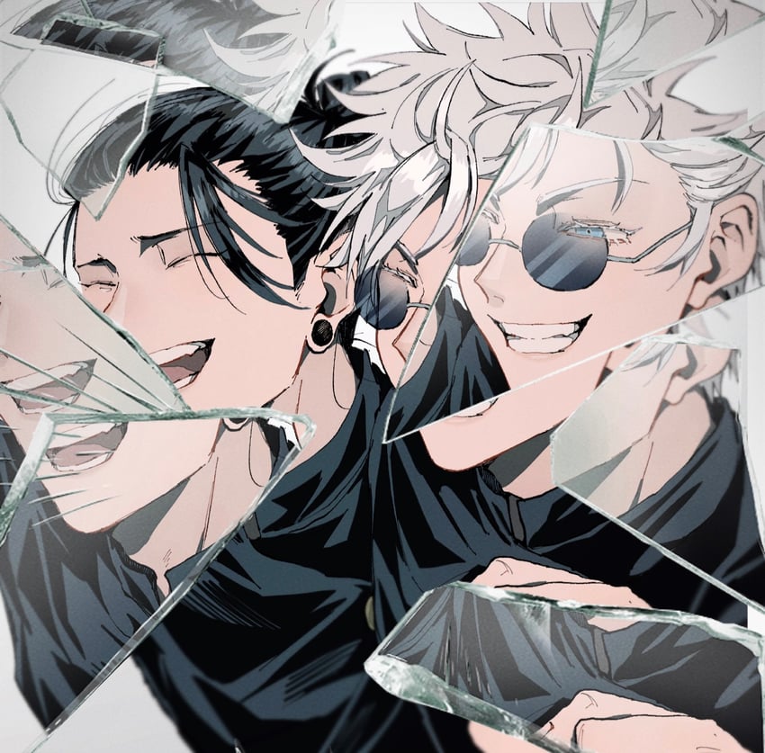 gojou satoru and getou suguru (jujutsu kaisen) drawn by nashizato_(99)