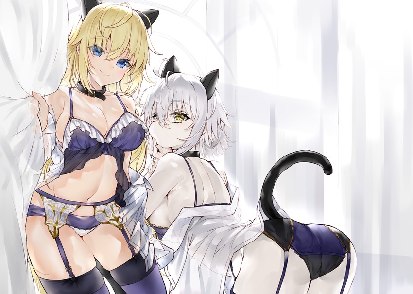 jeanne d'arc alter and jeanne d'arc (fate and 2 more) drawn by kou_mashiro