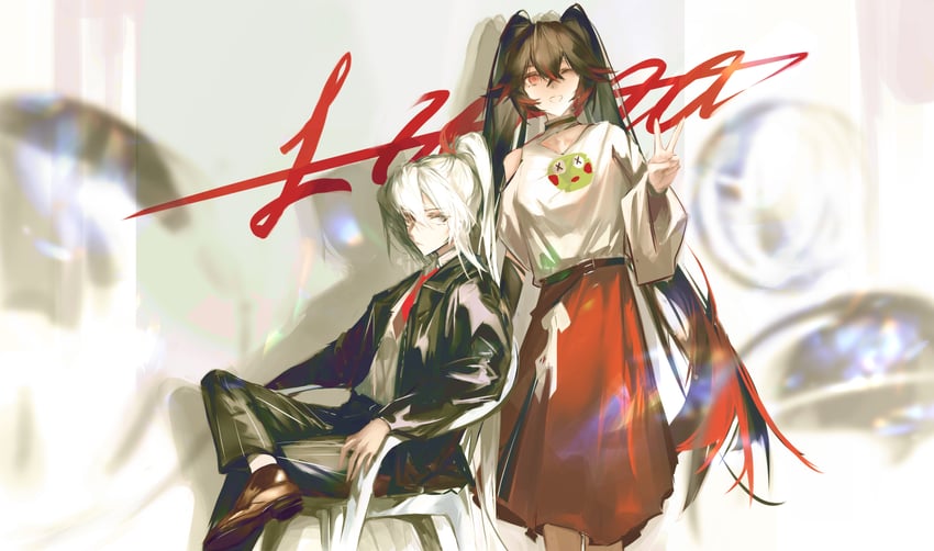 lucia, alpha, lucia: plume, and alpha: crimson weave (punishing: gray raven) drawn by anko_(renzao19823)
