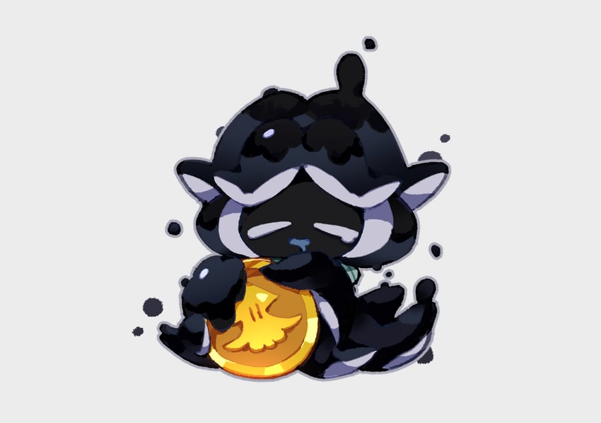 squid ink cookie (cookie run and 2 more) drawn by melvi0