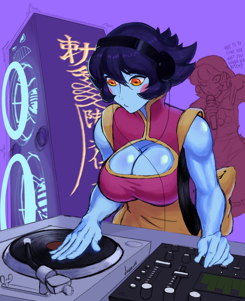 hsien-ko and b.b. hood (darkstalkers) drawn by juggryph