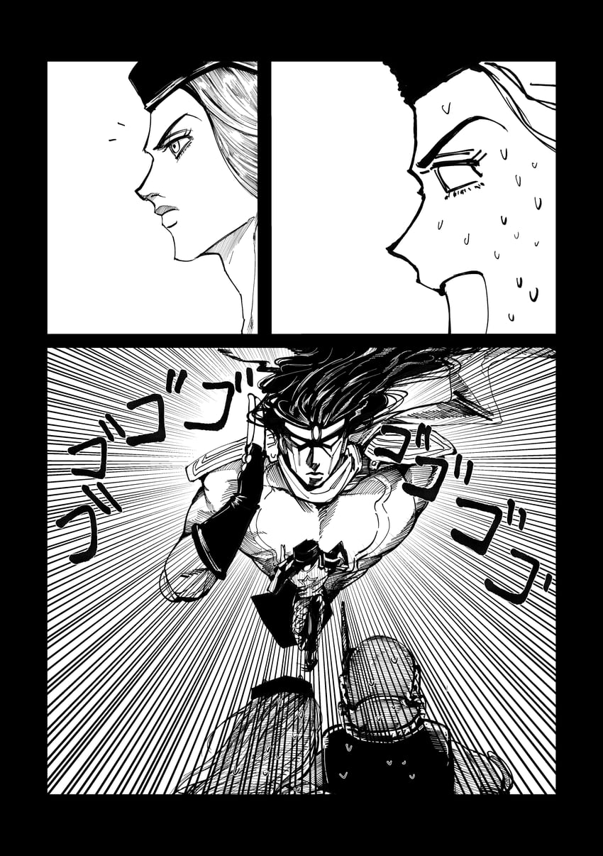 kujo jotaro, star platinum, narciso anasui, and diver down (jojo no kimyou na bouken and 1 more) drawn by kimeohandream